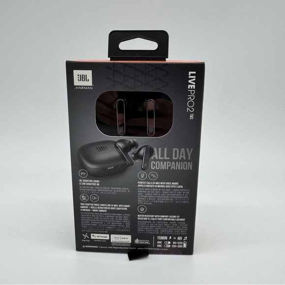 JBL Black LIVEPRO TWS Wireless Headphones with Sleek Design - Picture 3 of 4